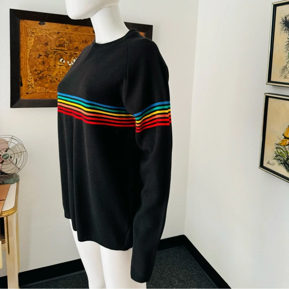 Vintage Stubello Rainbow Mens Wool Ski Sweater - Picture 8 of 8